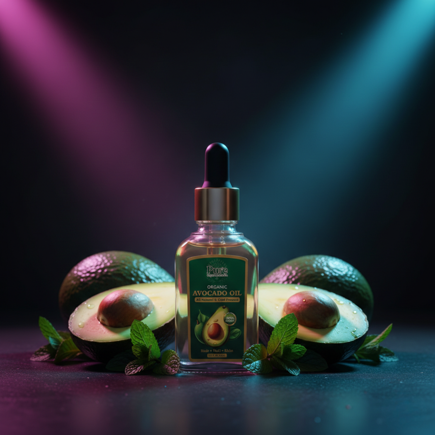 Pure Organics Australia Avocado Oil 30ml – Pure Natural Cold Pressed Oil for Skin, Hair, Face & Massage Care