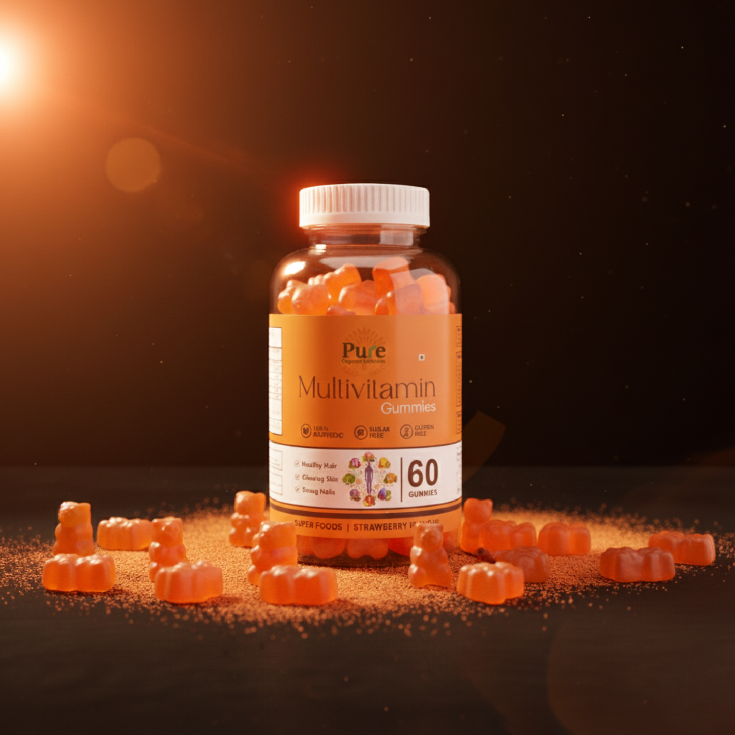 Pure Organics Australia Multivitamin Gummies | 60 Gummies | Daily Energy & Immunity Support