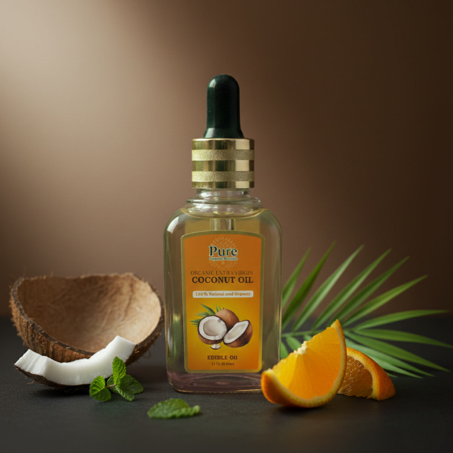 Pure Organics Australia Coconut Oil 30ml – 100% Pure Cold Pressed Virgin Coconut Oil for Skin Care, Hair Care, Face & Body Moisturiser – Natural Multipurpose Oil